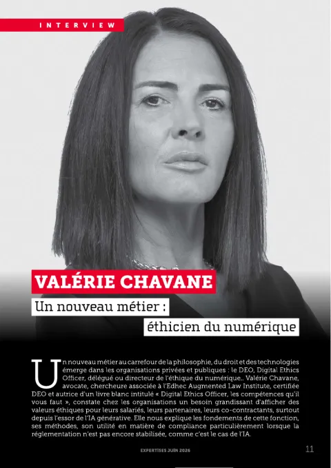 Première page de l’entretien « Un nouveau métier : éthicien du numérique », revue Expertises